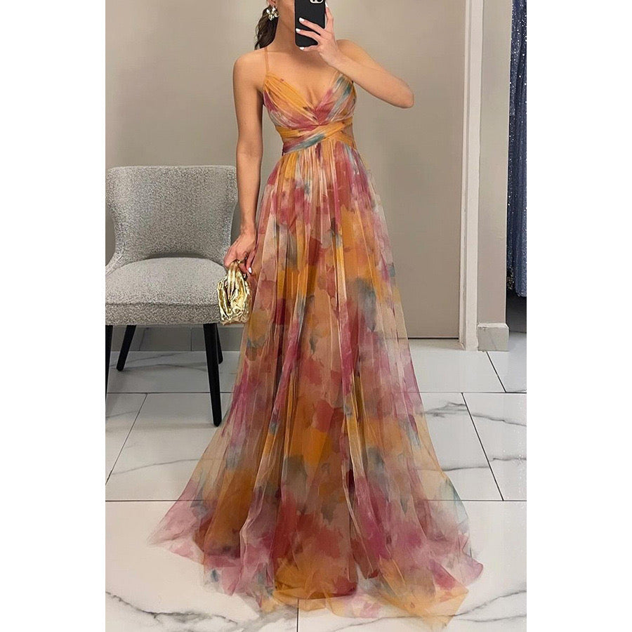 Vestido tiras estampado