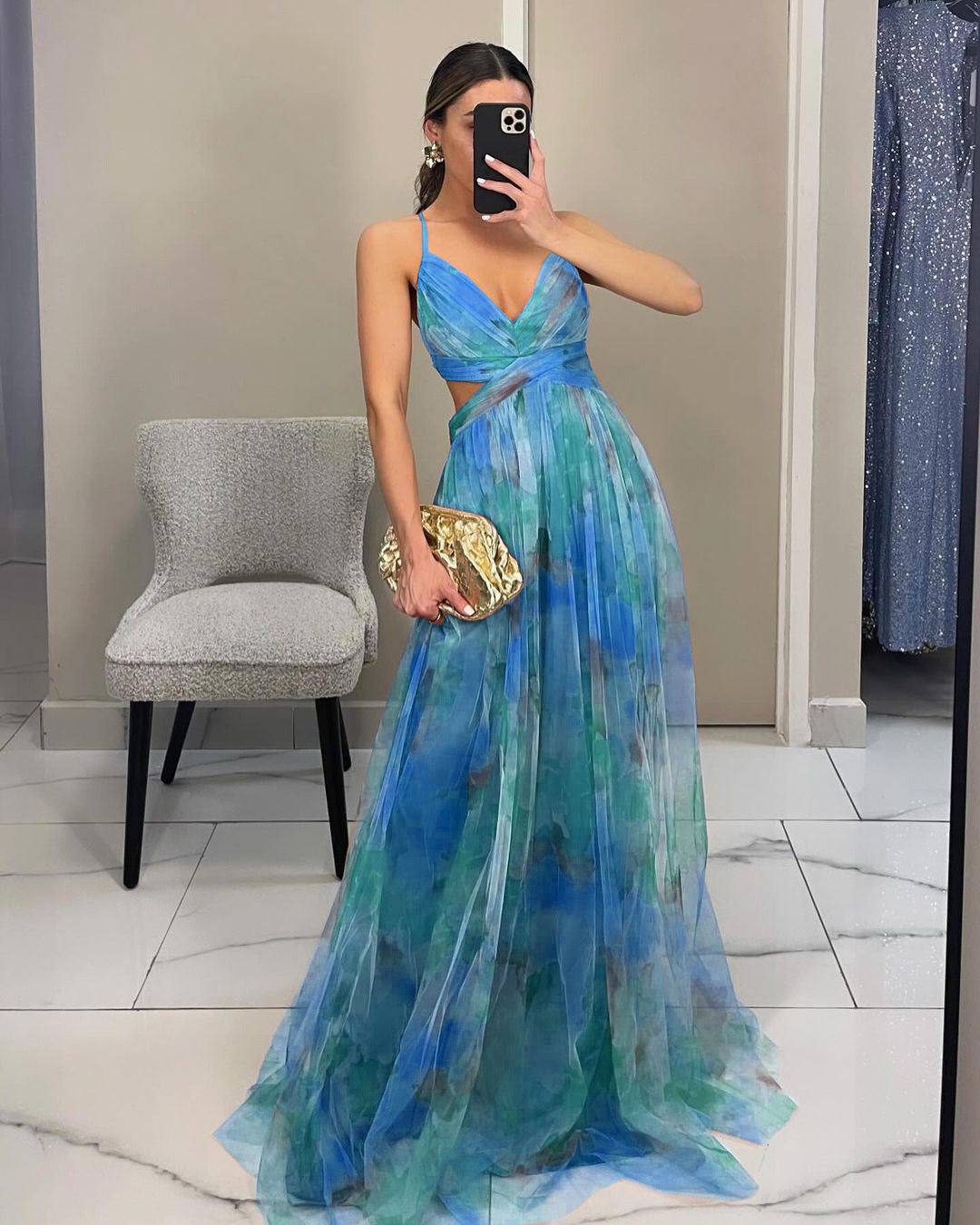 Vestido tiras estampado