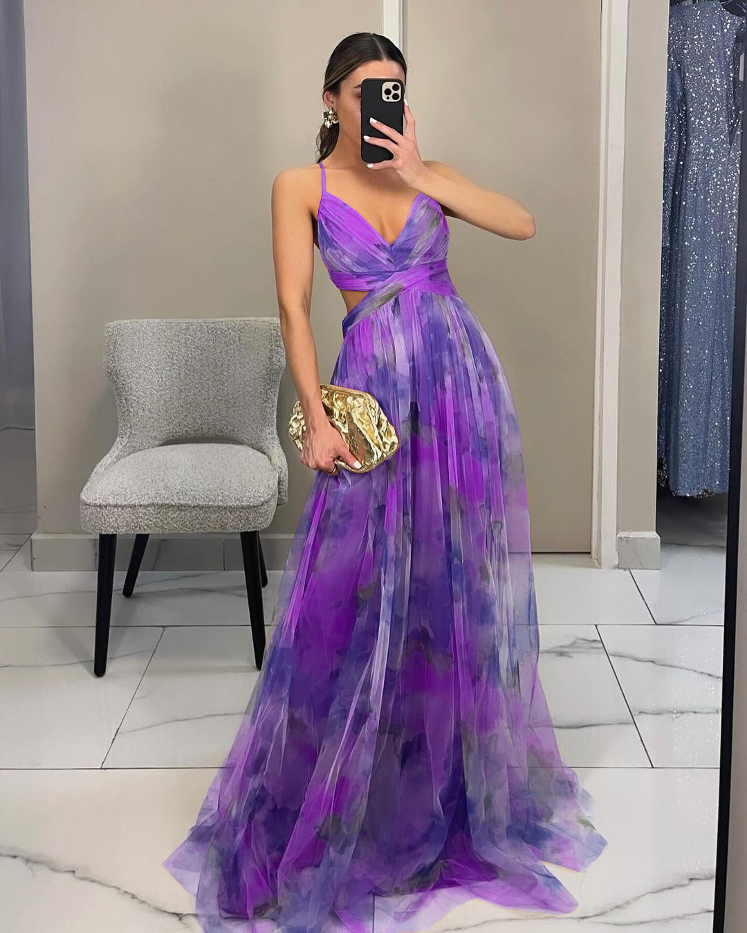 Vestido tiras estampado