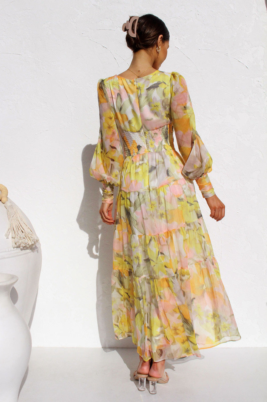 Vestido Amarillo flores