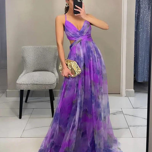 Vestido tiras estampado